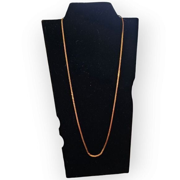 Monet Vintage 1940s Triple Gold-plated Serpentine Chain Necklace - Picture 8 of 14